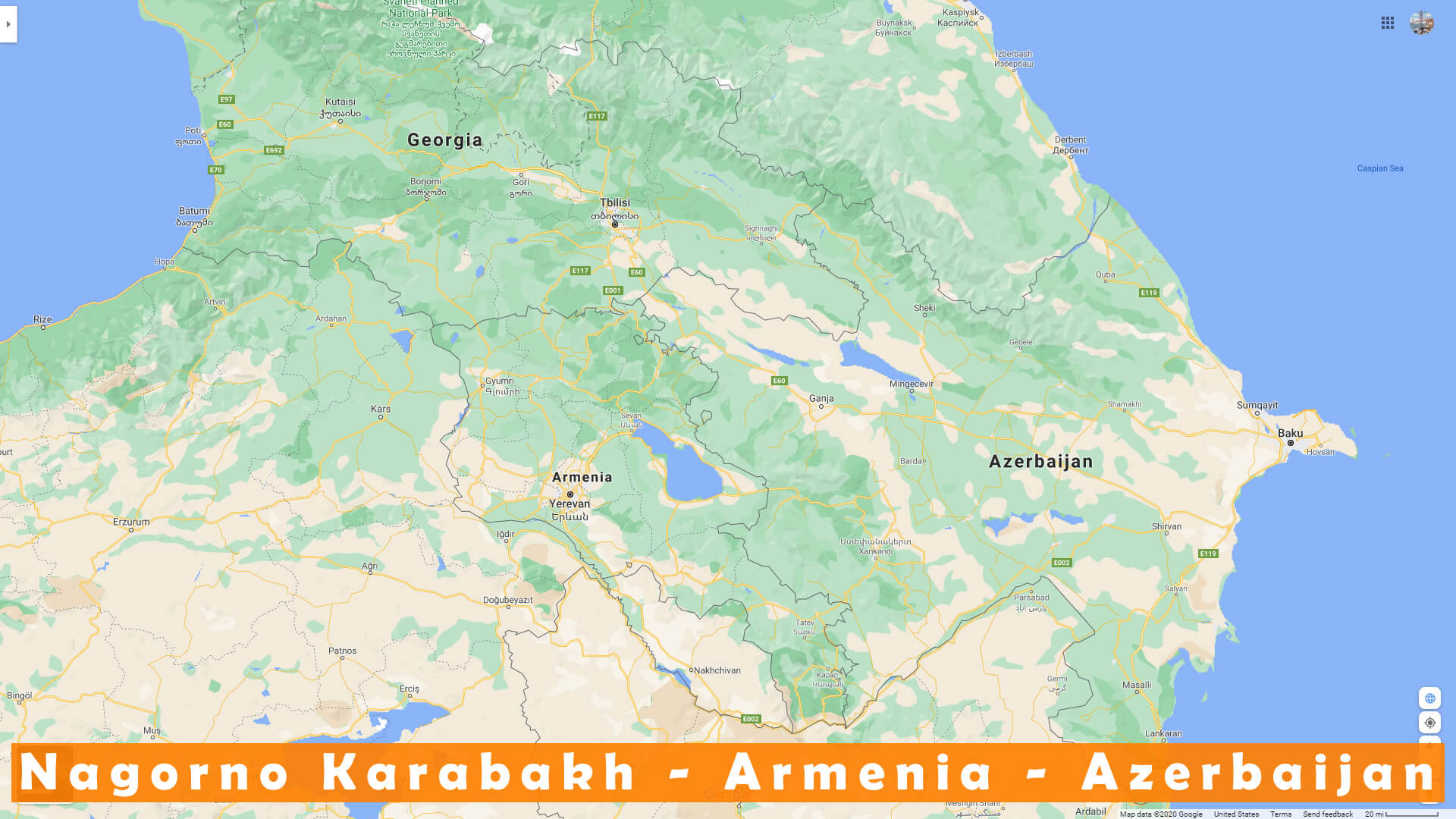 Nagorno Karabakh Location Map